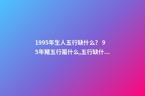 1995年生人五行缺什么？ 95年豬五行屬什么,五行缺什么